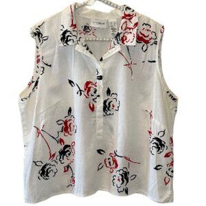 Vintage Liz Claiborne Cute Sleeveless Summer Top XL
